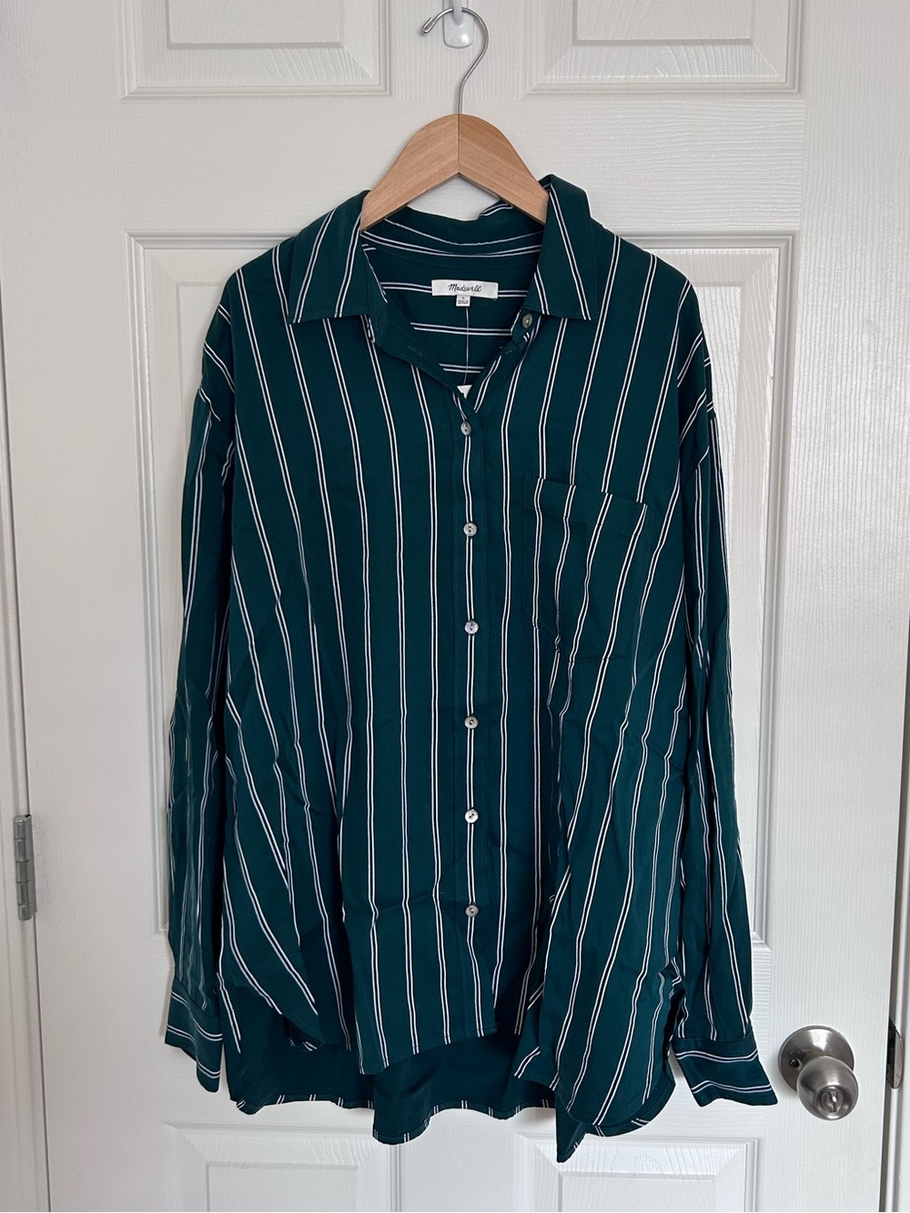 NWT Madewell Satin Oversized Boyshirt